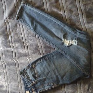Harper Vintage High Rise Skinny Distressed Jeans 25